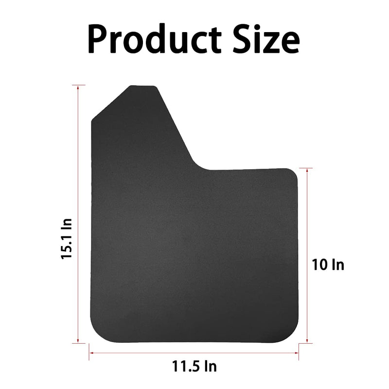 4PCS Universal Car Mud Flaps, Vehicles Mudguard Splash Guards Front and Rear Set, Flexible and Bendable Mudflaps Dirty Fenders, Auto Accessories Compatibility with Pickup SUV Van (Black) Black
