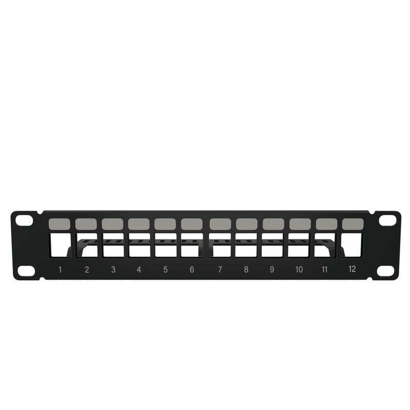10" Patch Panel for Mini Network Rack (12 Port) - Tupavco TP410 | Keystone patch panel for mini network rack (10 inch) cable management, keystone jacks not included