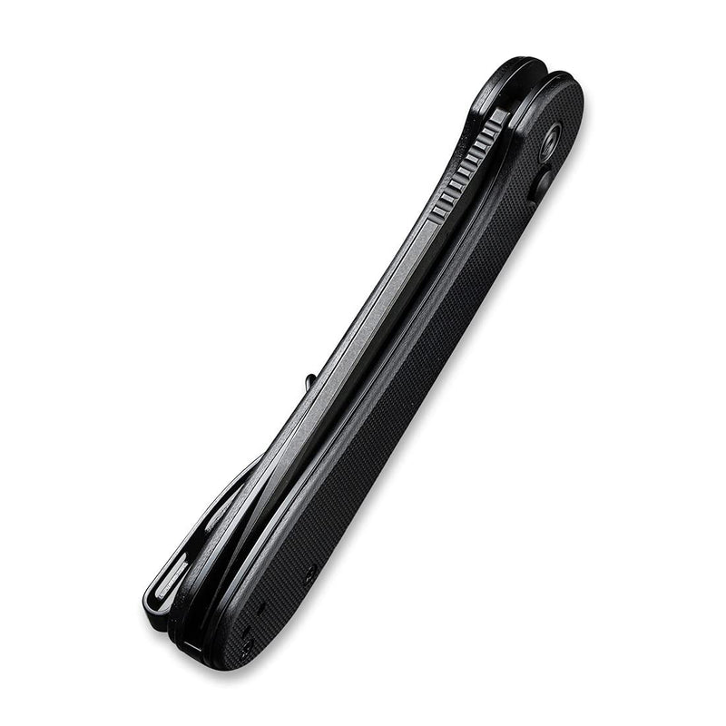 CIVIVI Pocket Folding Knife with 3.47" 14C28N Blade G10 Handle, Button Lock Elementum Knife for EDC C2103A (Black) Black