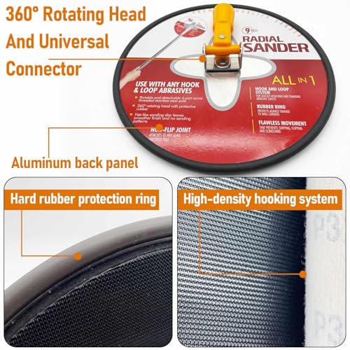 Drywall Sander 9 Inch Radial Round Sander Set 9'' Drywall Sander A Set
