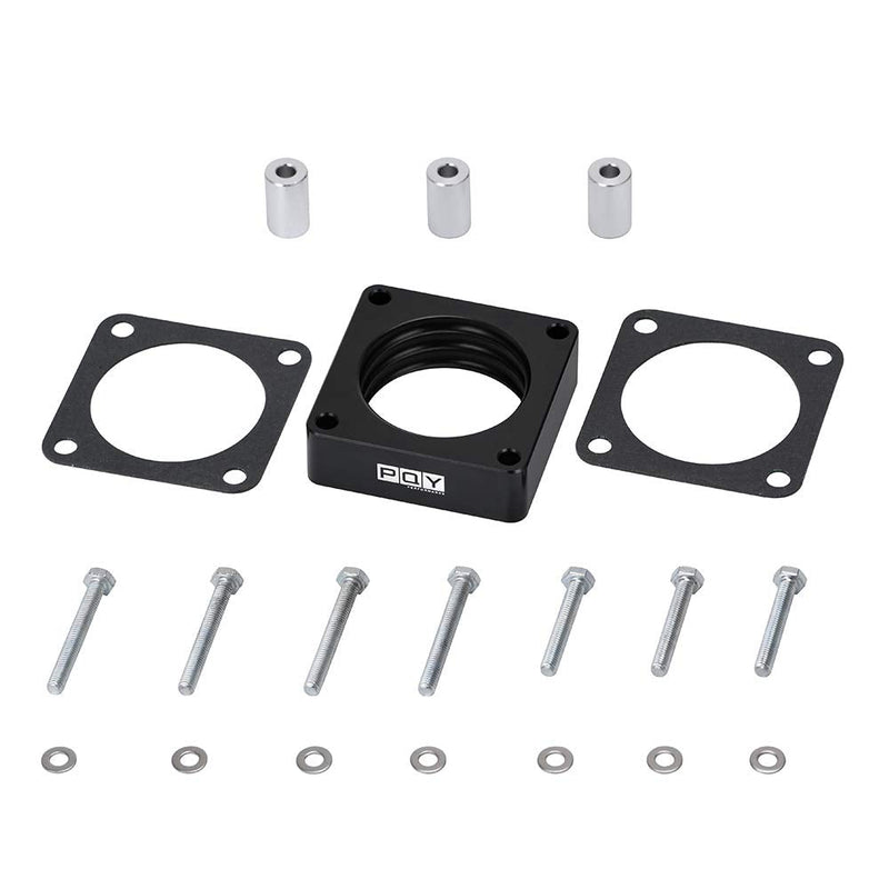 Throttle Body Spacer Compatible with 91-06 Jeep Wrangler TJ YJ LJ Cherokee XJ 2.5L/4.0L Engine Gas MJ w/Gasket 1" Raise Manifold Carb Black