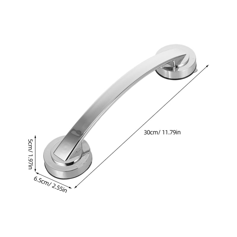 Bathroom Grab Bar 3 Pack Suction Safety Handrails for Seniors Tub and Shower Non-Slip Bathtub Handles for Bathroom Stability and Support Silverx3pcs
