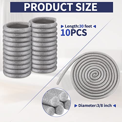 300 Ft Caulk Saver Foam Backer Rod 3/8 Inch Rope Caulk Foam Backer Rod for Gaps and Joints Backing Concrete Filler Gray Rope
