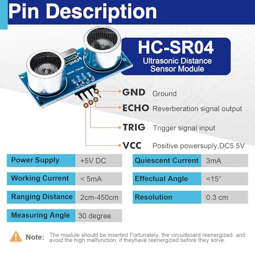 4PCS HC-SR04 Ultrasonic Distance Sensor Modules with Brackets