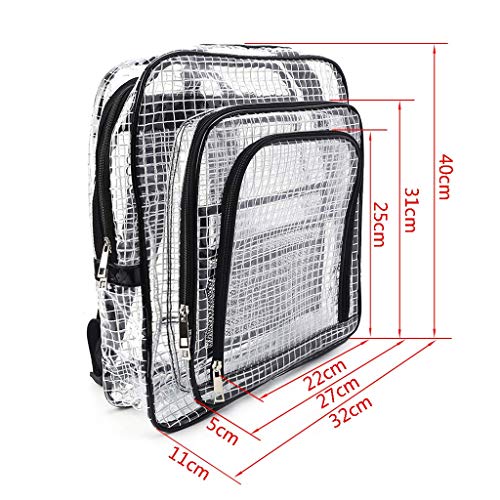 Unisex Anti-static Clear Backpack Travel Shoulder Bags PVC Rucksack Too Cleanroom Tool Bag Clear