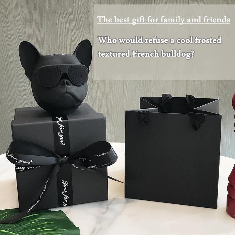 PUSOKEI Wireless French Bulldog Mini Outdoor Portable Speaker with Stereo Super Bass, Personalized Cool Speaker for Home Party, Cafe, Bar