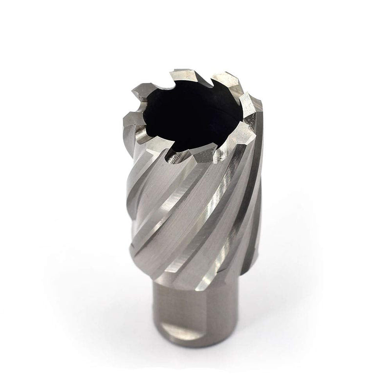 Annular Cutter JESTUOUS 3/4 Inch Weldon Shank 1-1/8 Cutting Diameter 1 Cutting Depth with Two-Flat HSS Kit for Magnetic Drill Press,1 Piece