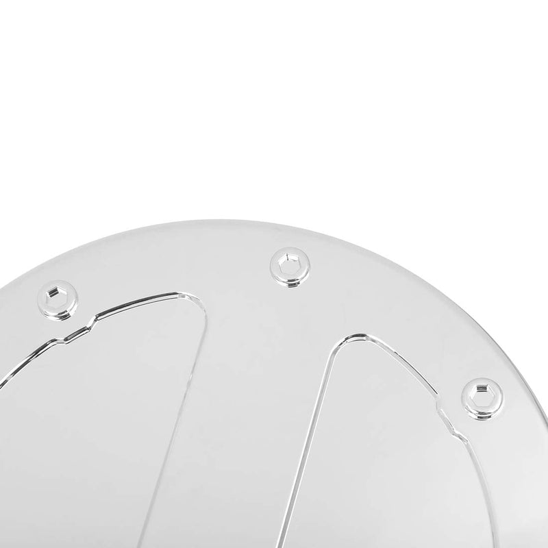 X AUTOHAUX Silver Tone Car Gas Tank Cap Fuel Filler Door Cover for Ford F150 2009-2014