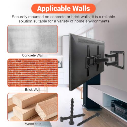 JCZ Lag Bolts for TV Wall Mount, Wall-Side Hardware Kit with Bubble Level