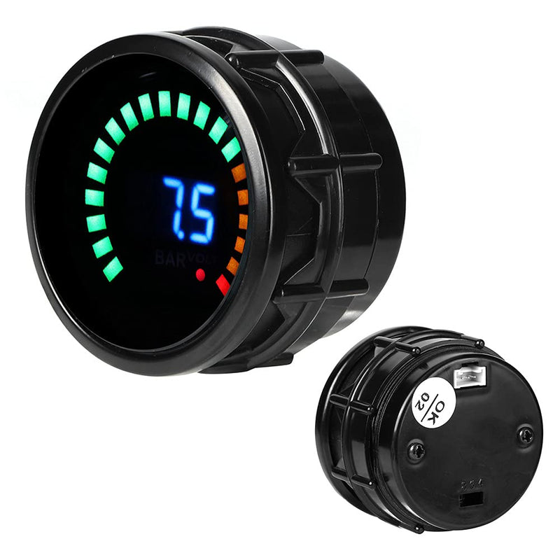 2in Vacuum Gauge Meter LED Scale Digital Display Automotive Digital Vacuum Gauge 12V Universal Auto Car Vacuum Gauge Meter Kit Car Vacuum Gauge Set Automotive Vacuum Meter