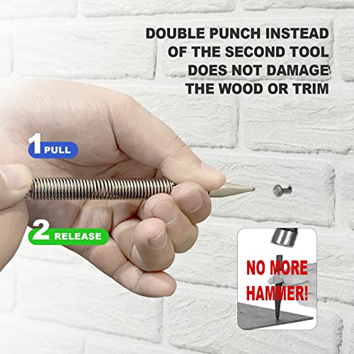 Glieskir 4-Piece Dual-Head Nail Setter, Hinge Pin Punch and Cold Chisel Set