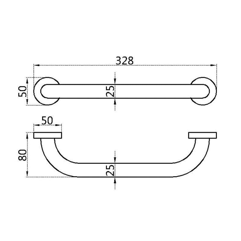 ELLO&ALLO Oil Rubbed Bronze Bathroom Shower Grab Bar, Home Care Bath Handrail (12 Inch) 12 Inch