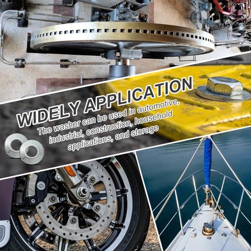 PATIKIL M10x22x1.5mm Flat Washers 50Pcs 65Mn Steel Belleville Spring Disc Washer Conical Knurled Metric Gasket for Automotive Industrial Construction (Yellow Zinc Plating) Yellow Zinc Plating 50