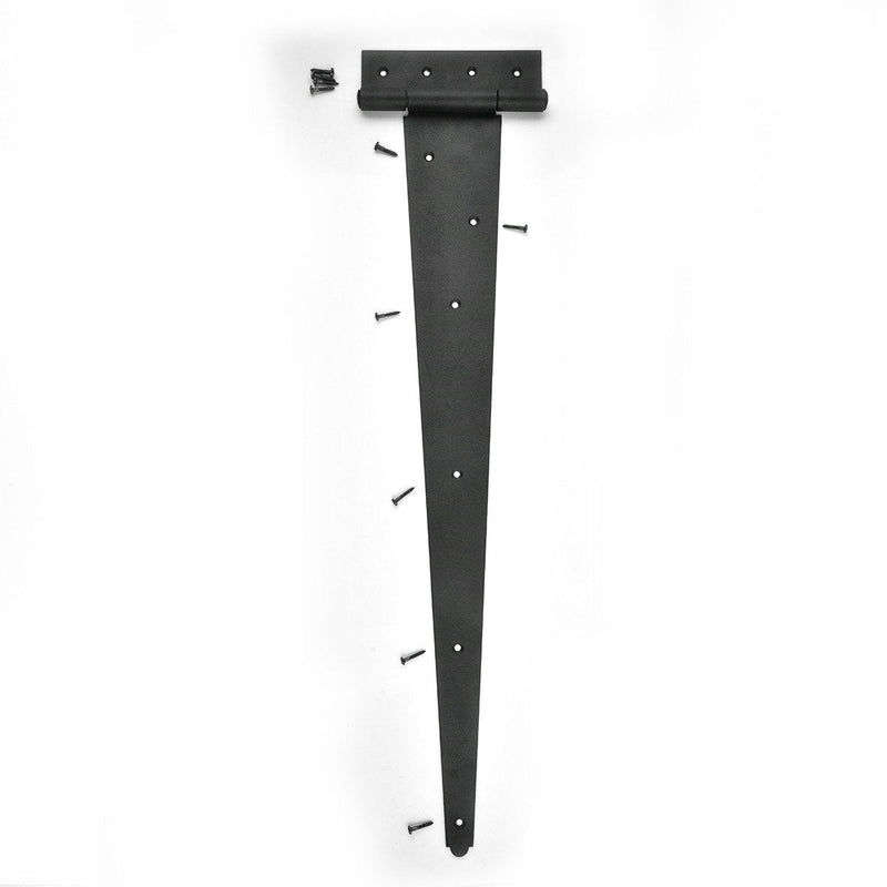 Renovators Supply Manufacturing Gate Hinges for Wooden Fences Heavy Duty 25.25 in. T Strap Hinge with Mounting Hardware Pack of 1