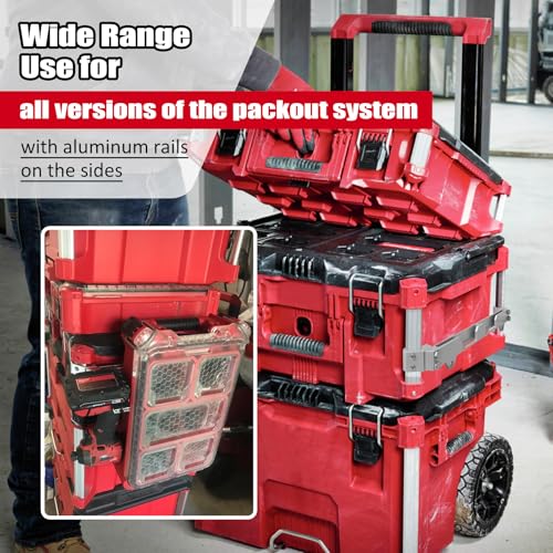 Engineered Tool Rail Mount Compatible for Milwaukee Packout, Use for Various Tools, Packout Holders, Packout Accessories