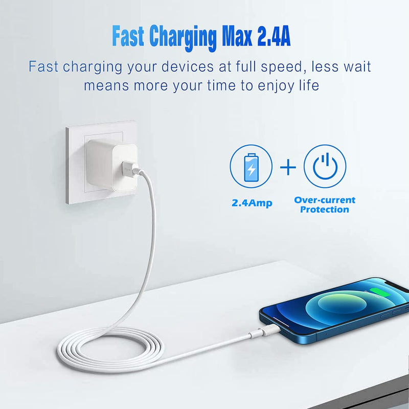 iPhone Charger Fast Charging[Apple MFi Certified] 5pack 3/3/6/6/10FT Long Lightning Cable High Speed Data Sync Cord Compatible with 14/13/12/11 Pro Max/XS MAX/XR/XS/X/8/7/Plus/6S/6/SE/5S&More