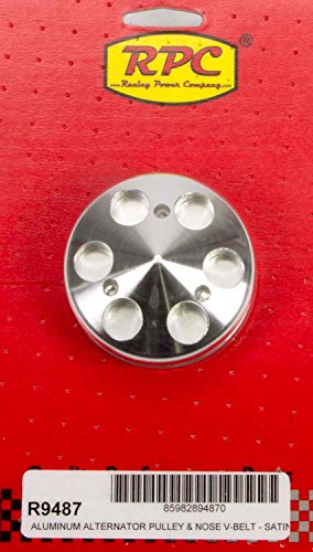 Company R9487 Satin Single Groove Alternator Pulley for Small Block Chevy