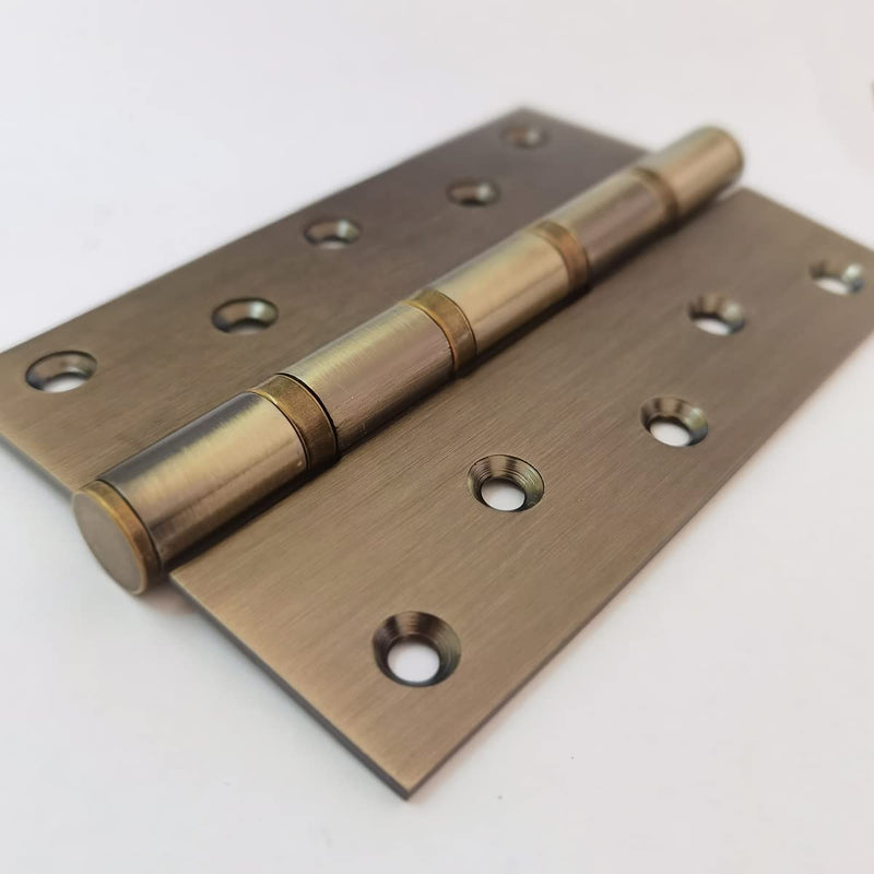 Hyever2 Pcs 6" Stainless Steel Ball Bearing Door Hinges with Square Corner for Heavy Duty Wood Door Non-Mortise Door Hinges with Mounting Hardware, Brushed Surface 2pcs Green