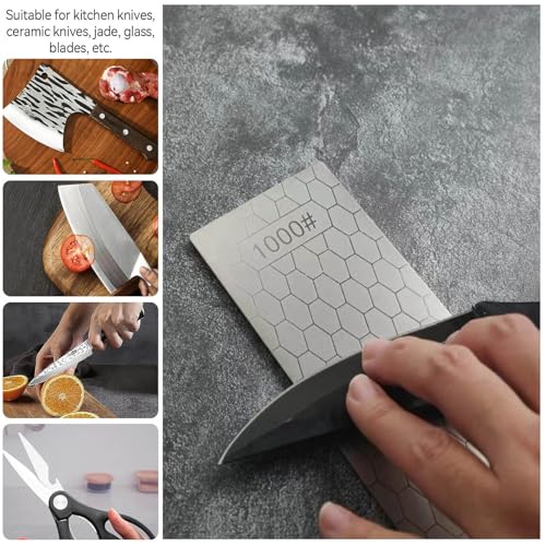 Diamond Sharpening Stone Set,8 Pcs Diamond Lapping Plate Coarse/Medium/Fine SET-C