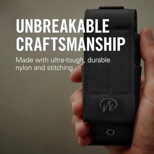 LEATHERMAN MOLLE Large Nylon Sheath with Pockets, Black