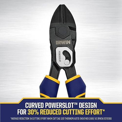 IRWIN VISE-GRIP Pliers, PowerSlot High Leverage Diagonal, 8 Inch (IWHT84001) One Size 8" Diagonal Pliers