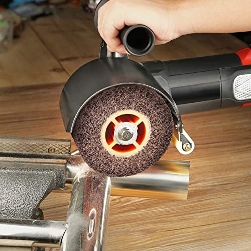 4 x 4 inch Medium 120 Grit 1 Pcs Burnishing Wheel for Burnishing Polishing Machine, 3/4 Inch Arbor (Grit 120)