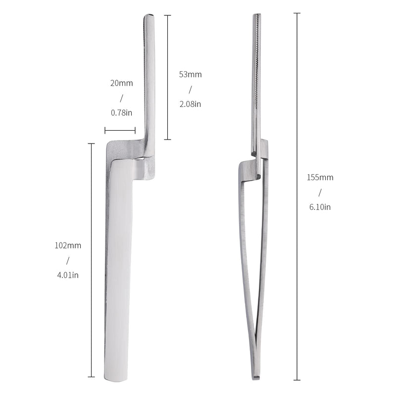 5PCS Dental Articulating Paper Holder - Pliers Straight Holding Stainless Steel Tweezers Hold Firmly The Articulating Paper Forceps Dental Suitable for Dentist Students Household…