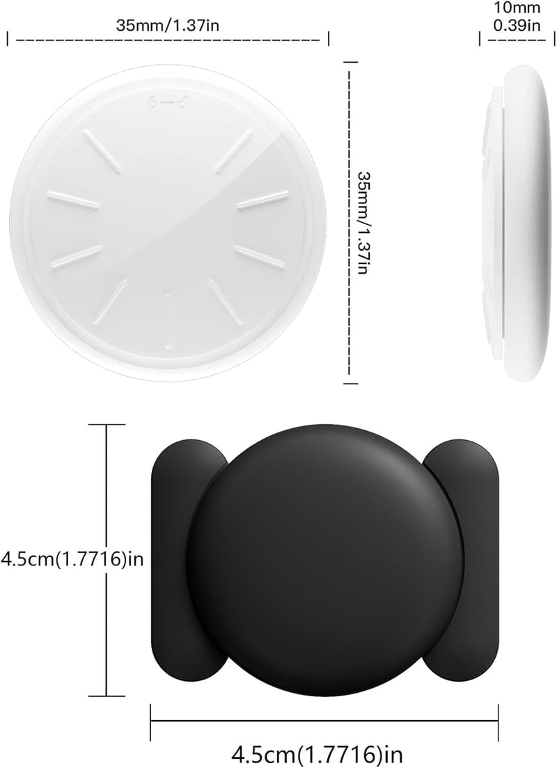 Tracker Device for Vehicles,Mini Hidden Car Tracker with Magnetic Case,No Monthly Fee Real Time GPS Car Tracker Works with Apple Find My (iOS Only) -Black,2PCS Black,2PCS