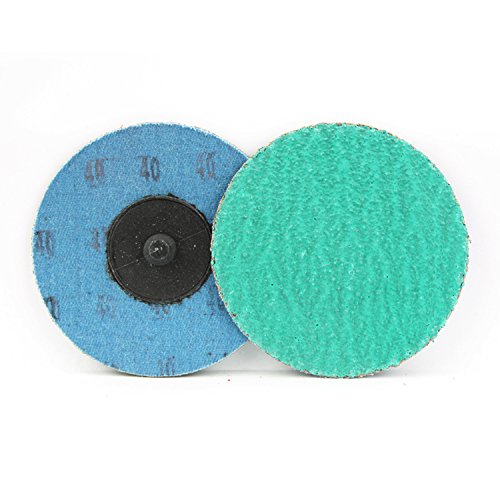 BHA Green Zirconia with Grind Aid Quick Change Sanding Discs Type R Male Roll On, 3" (36 Grit) - 25 Pack 36
