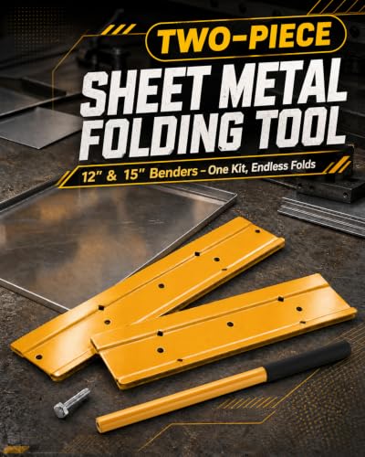 SPARKWHIZ 12" & 15" Sheet Metal Folding Tool with 12" Cylindrical Handle