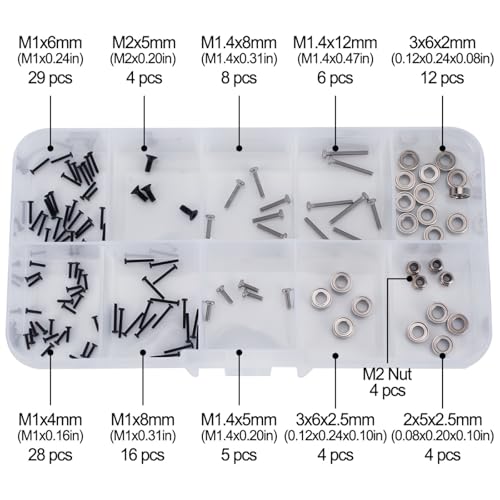 Steel Hardware Screws Bearing Kit 120pcs for Axial SCX30 RC Crawler