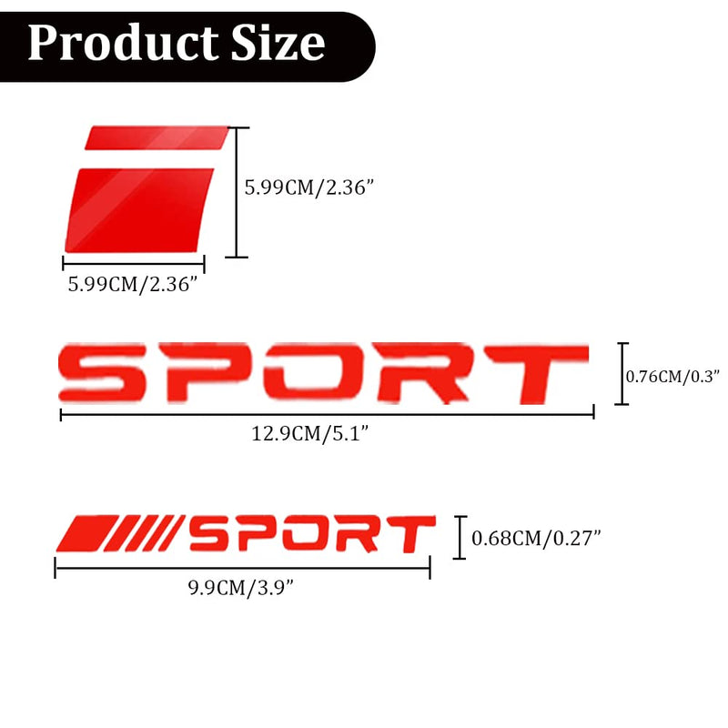 Pincuttee 14pcs Car Decal Stickers,Wheel Rim Decal Sticker,Sport Logo Reflective Stickers,Sport Emblem Car Rear Bumper Sticker,Rear Mirror Decals for All Vehicles(Red,14PCS) Red