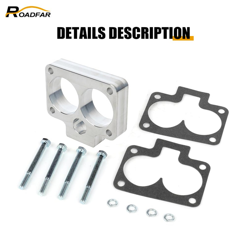 ROADFAR Throttle Body Spacer Compatible for 1994-2002 for Dodge for Ram 1500 | 1994-2002 for Dodge for Ram 2500 | 1994-2002 for Dodge for Ram 3500