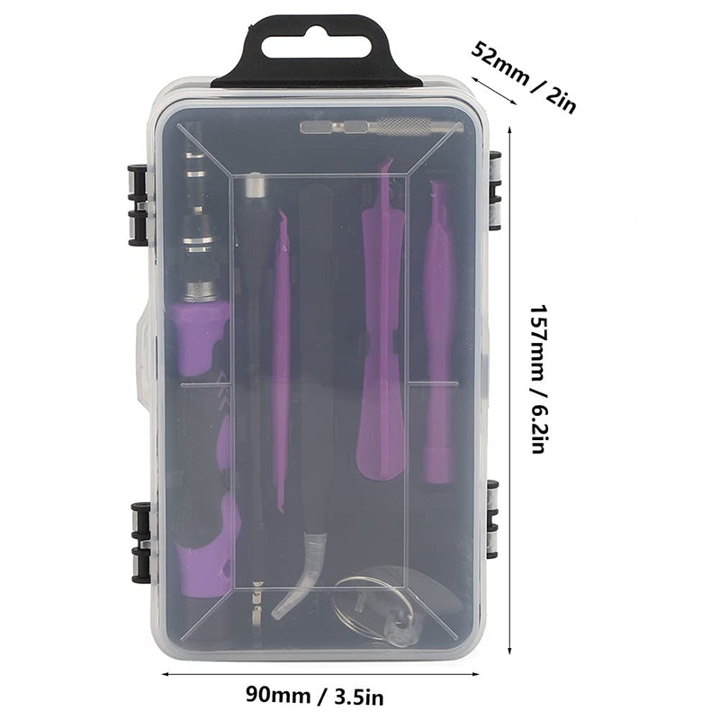Purple Magnetic Screwdriver Set, Electronics Repair Tool Kit Micro Magnetic Bit for iPhone, Computer, Laptop, Phone, Mac, Tablet, Home DIY, Game Consoles, Glasses, Watch, Doorbell, 115 in 1 Purple