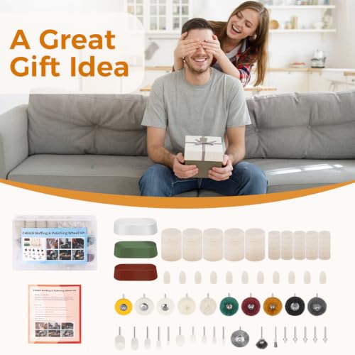 82PCS Buffing & Polishing Kit, 1/8" Shank Rotary Tool Accessories 82