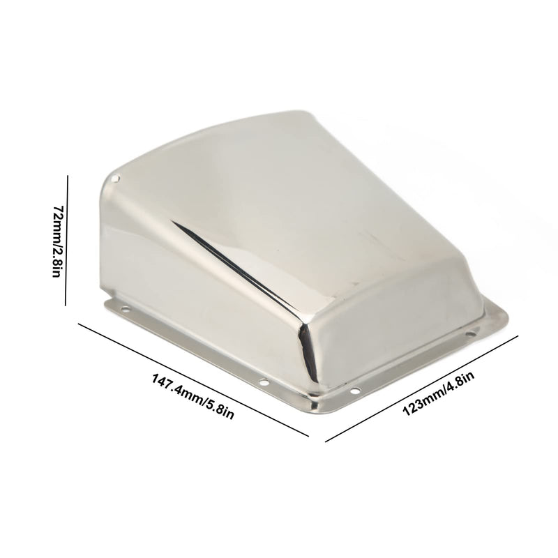 Aramox Marine Vent Cover, 304 Stainless Steel Boat Cowl Vent with Nylon Base, Marine Intake Exhaust Cowl Ventilator for Boat Yachts Accessories, for Outdoor Application