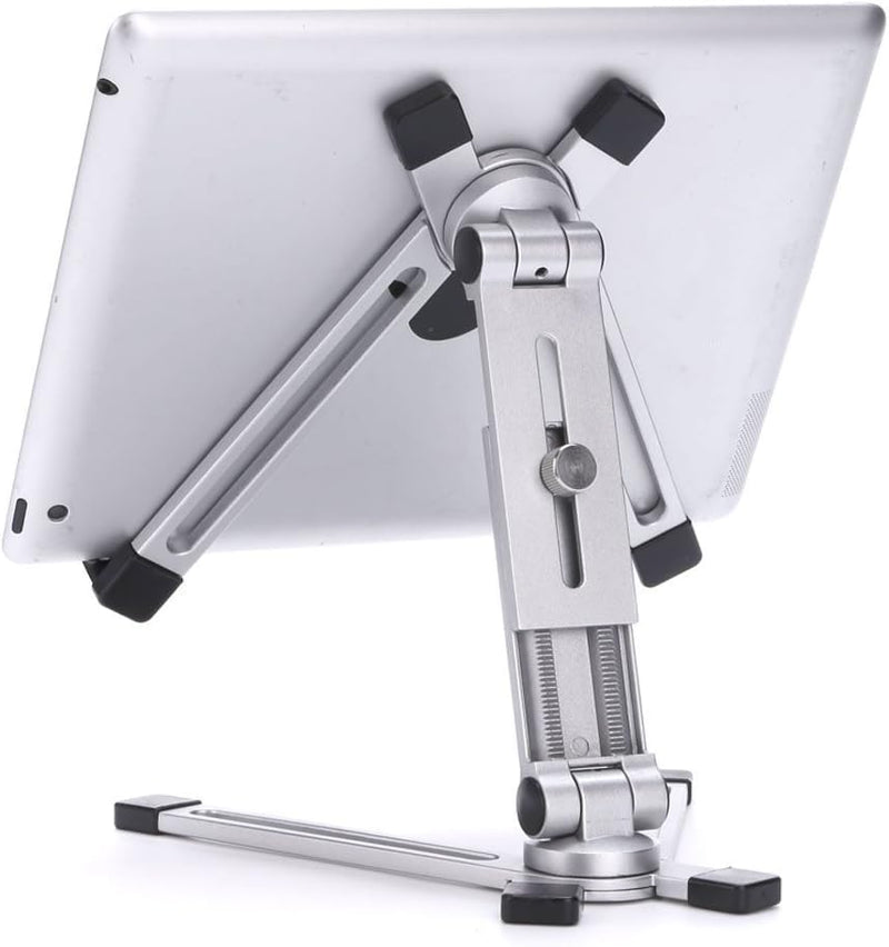 Portable Fold-Up Travel Stand Aluminum, Universal Tablet Stands Holder Foldable Multi-Angle Adjustable Stand for Tablet/Phone/Notebook Holder for Surface Notebook Monitor