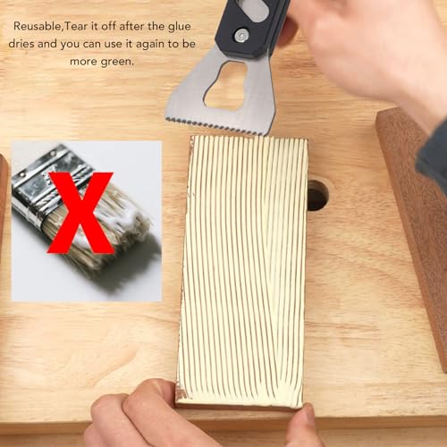 WALFRONT Wood Glue Applicator Set Wood Glue Brush with Paint Tray Roller Brush for Handmade Tasks