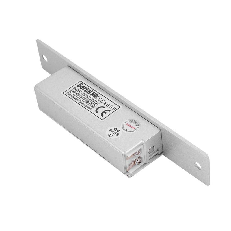 Bewinner Electric Locks, Door Access Control Electric Strike Lock NC/NO Cathode,Can Withstand 500Kg Thrust Shock,Electric Magnetic Lock for Wood Metal Door(NO Electric Strike)