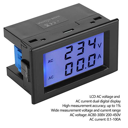 AC Digital Voltmeter Ammeter LCD Voltage Current Meter 80-300V 200-450V 0.1-100A with Current Transformer