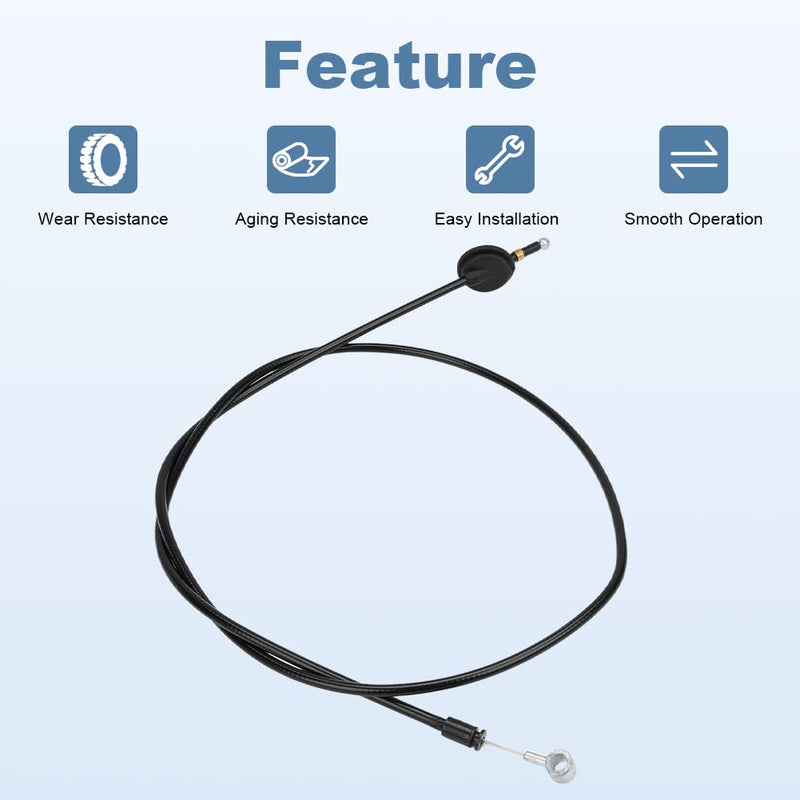 Hood Latch Lock Release Cable Replacement for 3CM-823-535 3CM823535 Compatible with Volkswagen VW Atlas 2020 2021 2022 2023 Hood Lock Control Release Cable