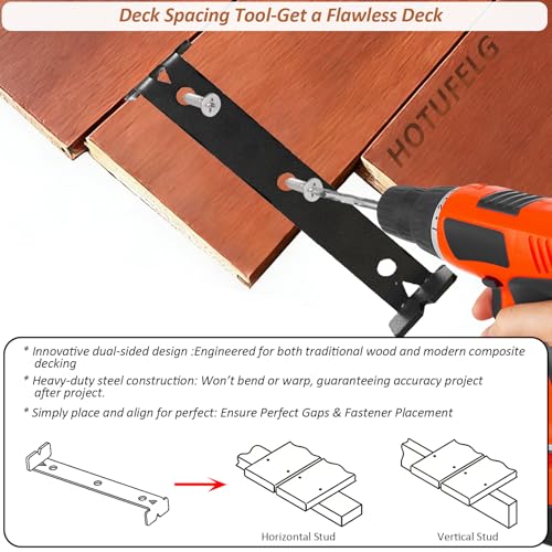 Deck Spacer Tool for 5.5-Inch Treated Wood or Composite Decking, 2 Pack
