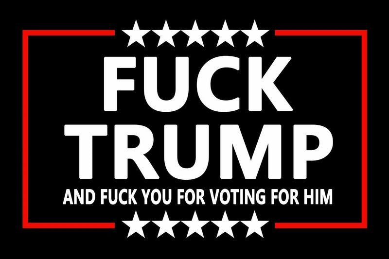 10 Pack Fuck Trump and Fuck You for Voting for Him Anti Trump Stickers Laptop Bumper Decal Window Waterproof Car Stickers