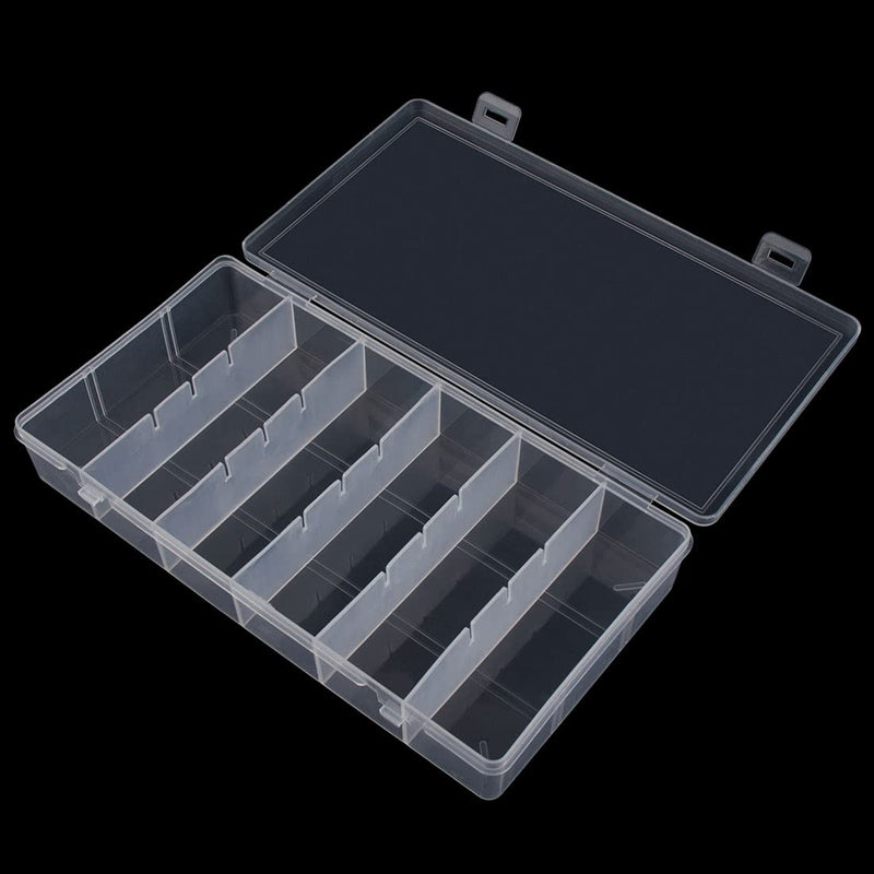 clear visible plastic storage box cosmetic tools storage box makeup tools fishing tackle accessory box organizer jewelry screws hardware accessories organizer box (2Pack) 2Pack
