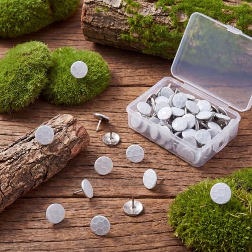 Fullhawl 300 Pcs Reflective Tacks Trail Marking Tacks, Sliver