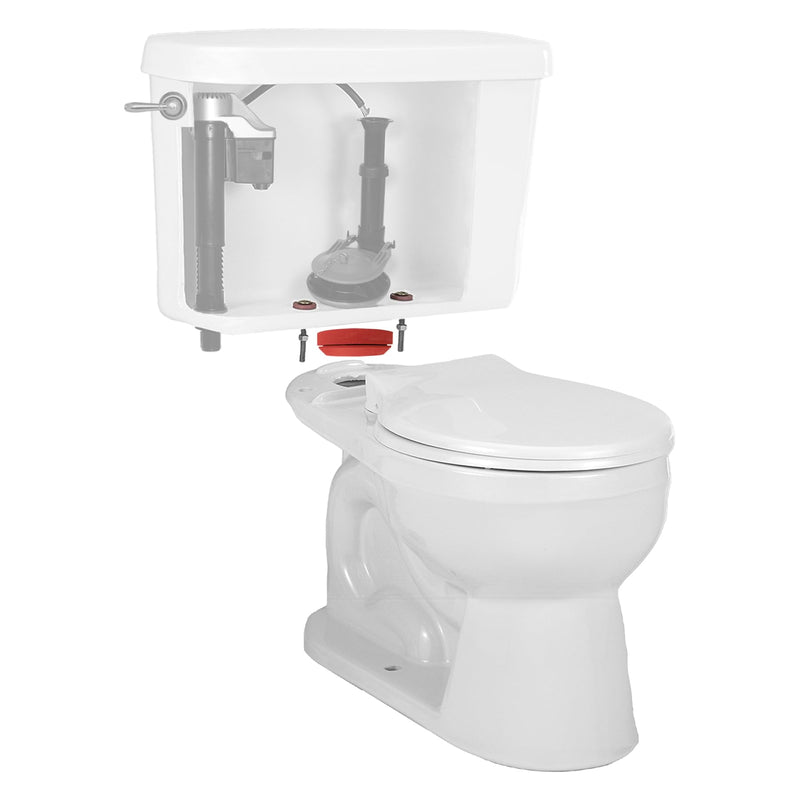Korky 480BP Universal Toilet Tank To Bowl Gasket - Fits Most 3-Inch, 2-Piece Toilet Tanks - Made in USA , Red Large (3")