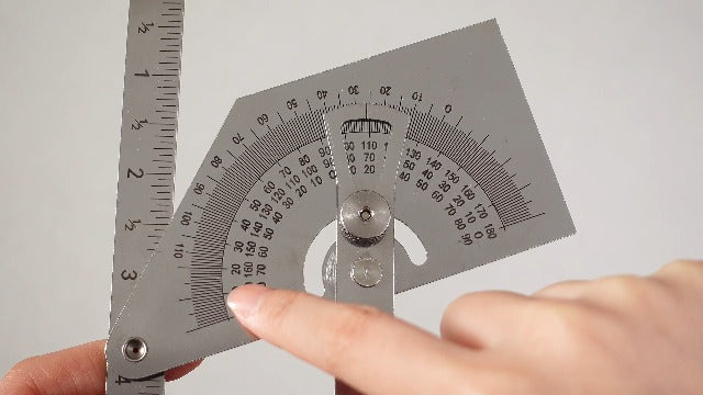 Copkim 2 Pack Metal Protractor 0-180 Degree Angle Finder for Woodworking