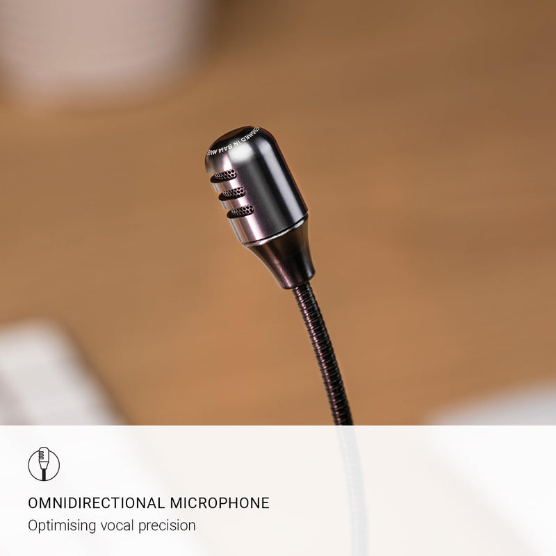 MEZE AUDIO | Boom Mic | Omnidirectional Clear Audio Plug-and-Play Boom Microphone | for Gaming and Remote Work | 3.5mm Male to Dual TS Mono 3.5mm Male Connector Plug | Cable Length 2.50m/8.2ft 3.5 mm Boom Mic