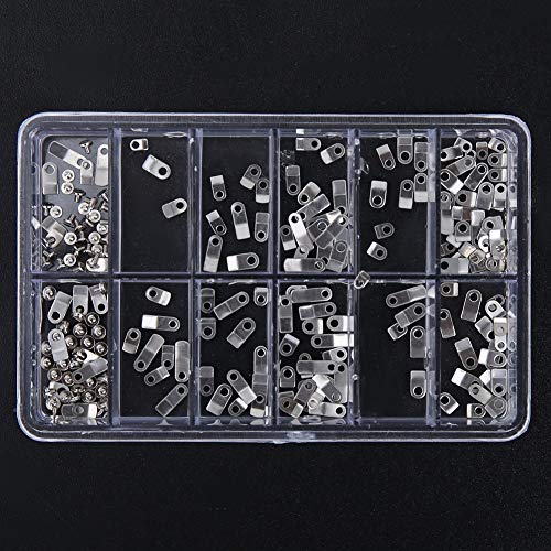 Watch Casing Securing Screw 240 Piece Watch Case Clamp Adapter for ETA 2824 2836 2846 Housing Movement Fixing Screw Washer Curved Washers