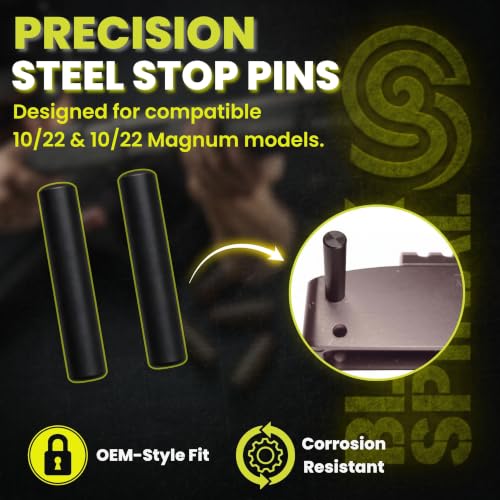 Precision Steel Stop Pins Compatible with 10/22 and 10/22 Magnum Models, Durable Mechanical Hardware Replacement Parts, Solid Steel Construction, Easy Fit Design, 2-Pack Set
